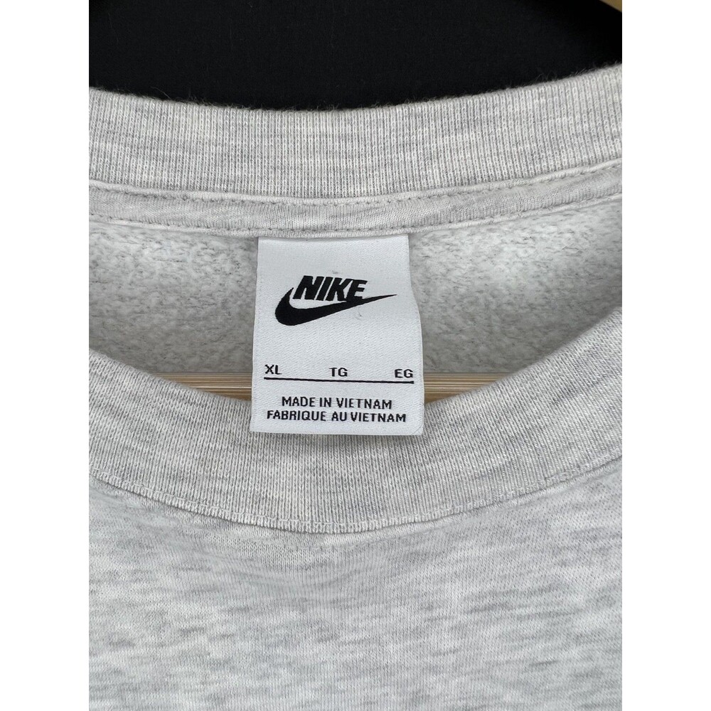 Nike Sportswear Pullover sweatshirt BV2662-100 light gray Black logo size Men XL - Picture 2 of 7